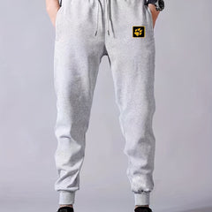 Dog Paw Pattern Men's Drawstring Sweatpants Pocket Casual Comfy Jogger Pants