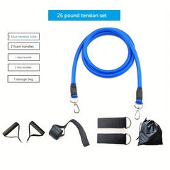 11pcs TPE Yoga Tension Rope Set Fitness Elastic Stretcher Universal