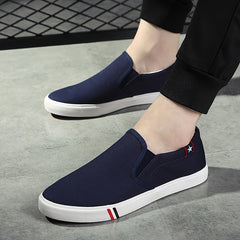 Men's Canvas Shoes Casual Walking Sneakers Rubber Sole