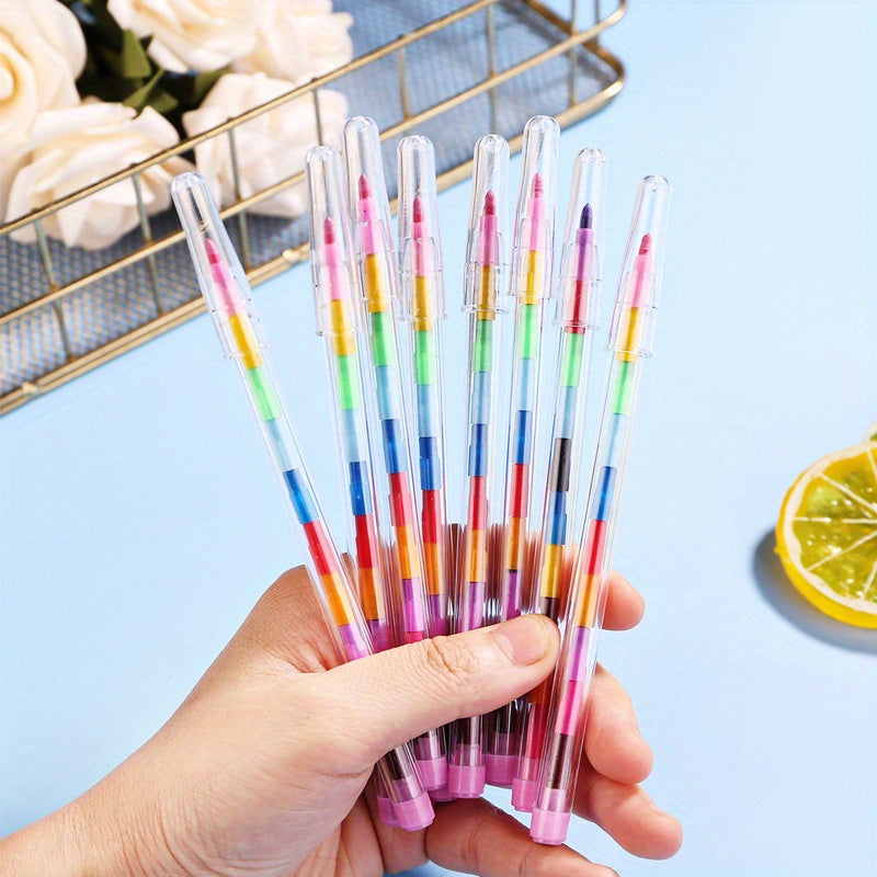 16pcs Colored Graffiti Crayons Back to School Supplies Kids Party Favors
