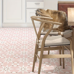 9pcs Pink Printed Floor Stickers Waterproof Anti-slip Home Decoration