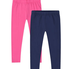 2pcs Girls Stretch Soft Leggings Solid Pants Kids Spring Summer Clothes