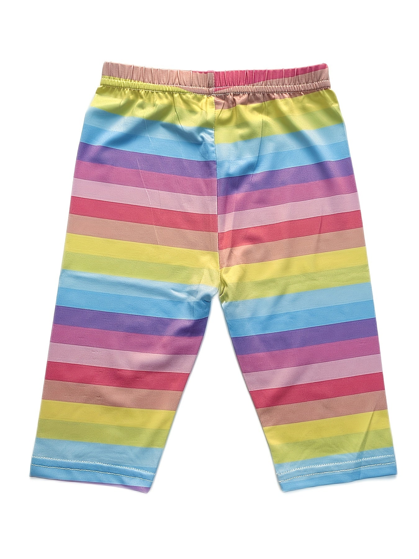 Unicorn & Rainbow Graphic Shorts Leggings For Girls