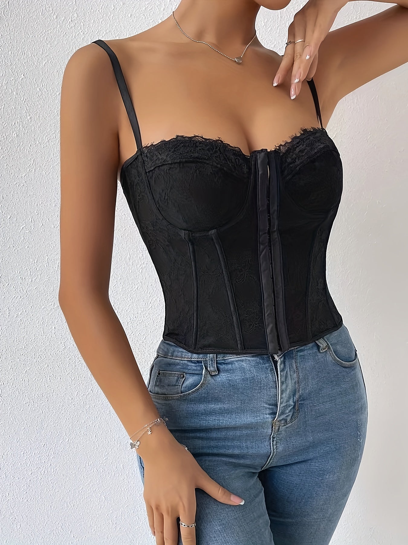 Jacquard Cami Corset Bustier Body Shaper Women's Lingerie