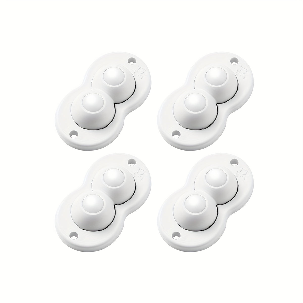 4pcs Self Adhesive Swivel Caster Wheels Stainless Steel Mini Casters