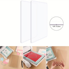2pcs Plastic Plates for Die Cutting Embossing Machine DIY Scrapbooking Craft