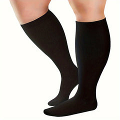 Wide Calf Compression Socks 15-20 mmHg Knee High Stockings