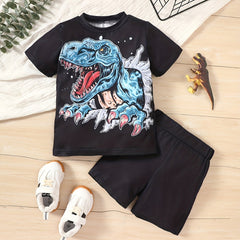 Boys Dinosaur Print T-shirt & Shorts Set