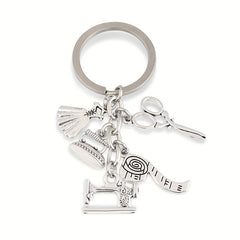Y2K Metal Sewing Machine Key Chain for Women Girl Gift