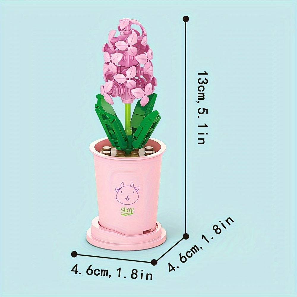 Flower Building Block Toys Jasmine & Hyacinth Model Gift
