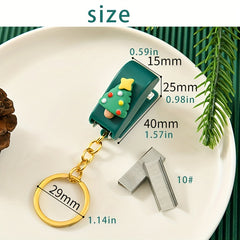 Christmas Mini Desktop Stapler Keychain