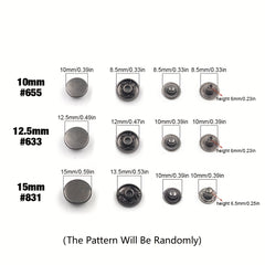 Metal Snaps Fasteners Button for Leathercraft Clothes Garment Bags