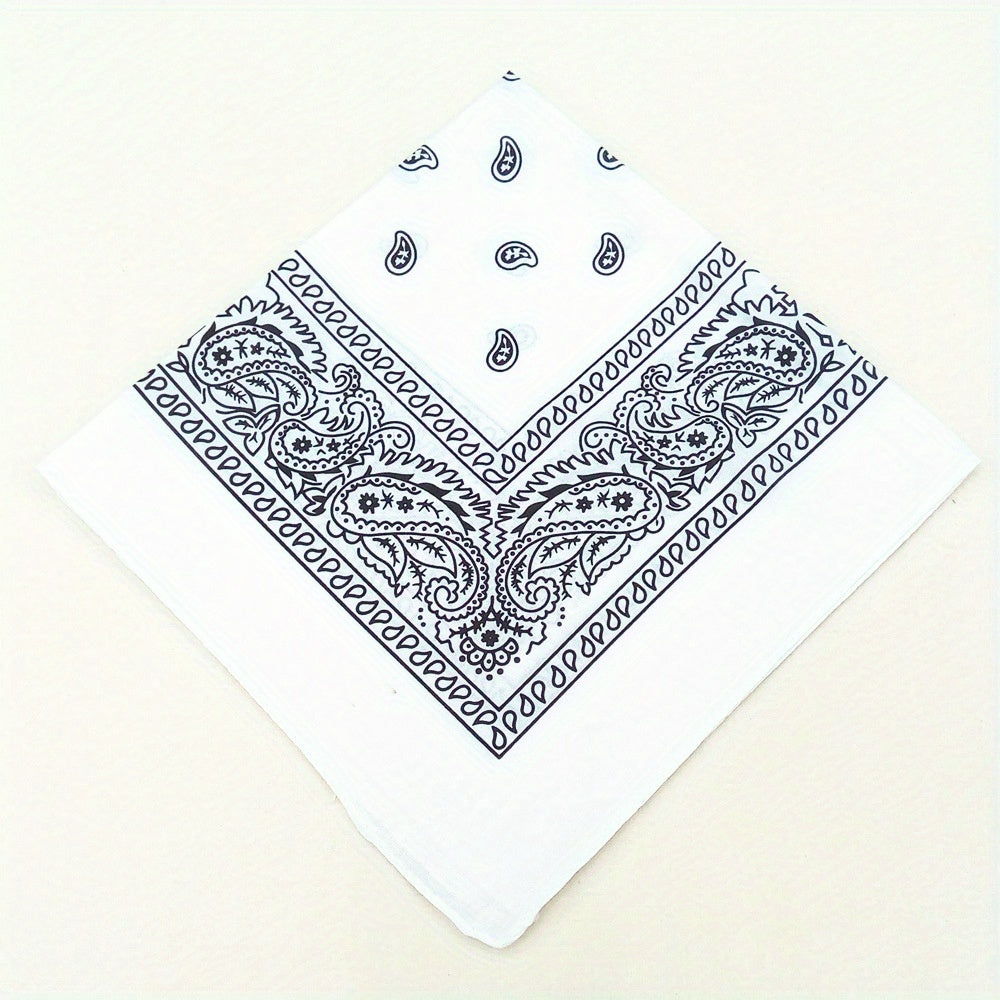 Cashew Nut Bandana Paisley Swirl Print Square Scarf