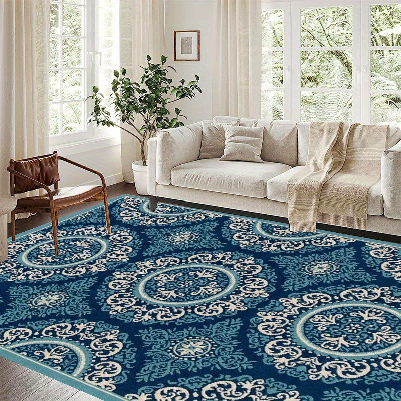 Soft Fluffy Plush Area Rug Vintage Floral Indoor Shaggy Rug