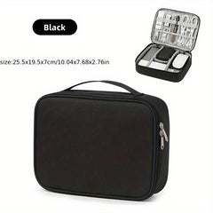 Portable Storage Bag Zipper Data Cable Handbag Organizer