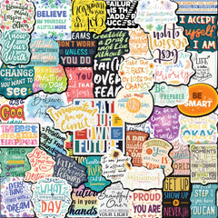 50pcs Inspirational Words Stickers Waterproof Decals for Laptop Water Bottle