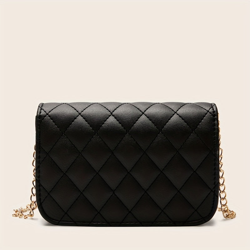 Chain Crossbody Bag Quilted Square Flap Purse Tassel Shoulder Bag