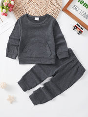 Girls Long Sleeve Crew Neck Pullover & Sweatpants Set