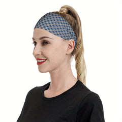 Check Plaid Breathable Headband for Sport & Casual Outfits