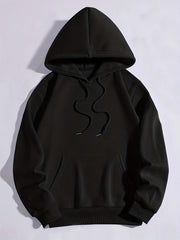Kangaroo Pocket Hoodie Long Sleeve Drawstring Hoodies Women's Clothing