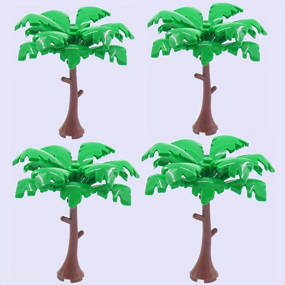 4pcs Mini Building Blocks 2x2 Trees DIY Farm Garden Play Toys ABS Gift Assorted