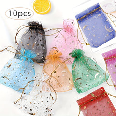20pcs Organza Bags in Golden Pink and Royal for Wedding Parties