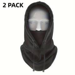 2pcs Balaclava Ski Mask Fleece Warm & Breathable Face Mask