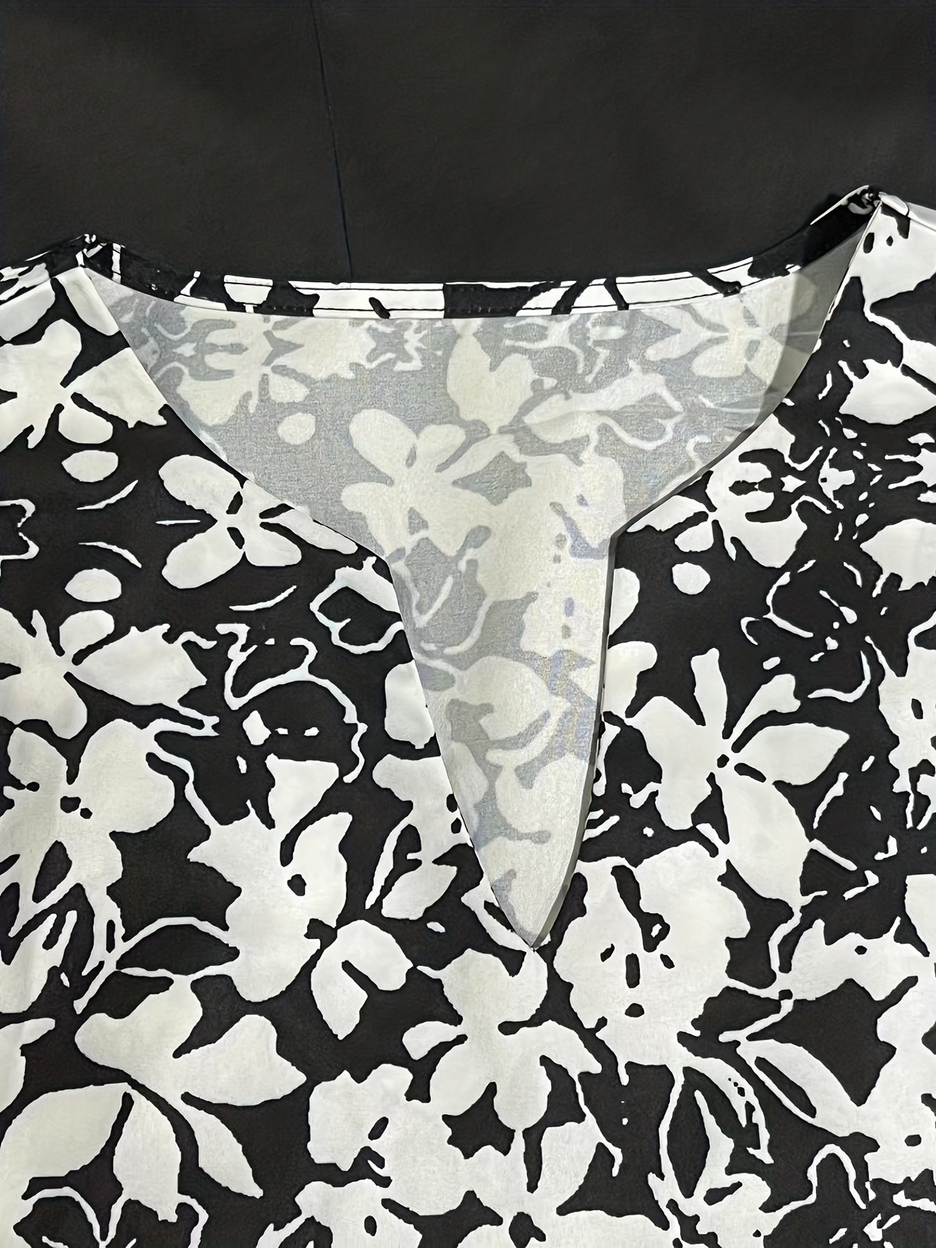 Floral Print Notched Neck Midi Dress Women's Clothing
