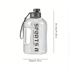 Large Capacity Portable Water Bottle with Scale for Outdoor Sports and Fitness