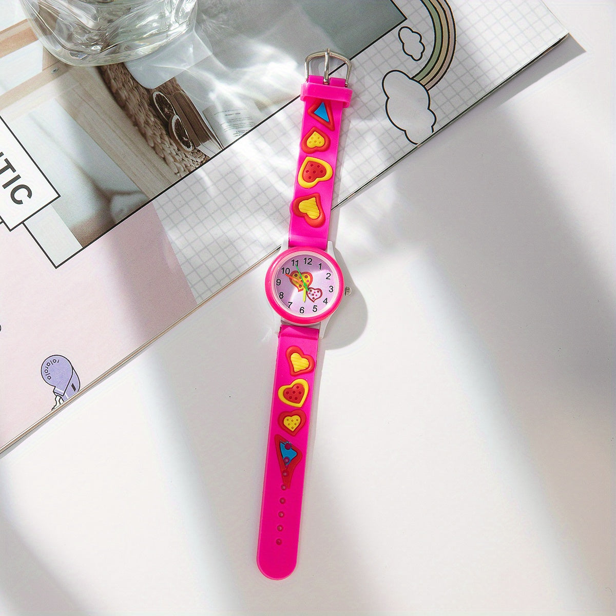 Stylish Casual Girl Watch with Love Design