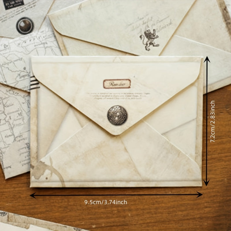 12pcs Retro Small Envelopes DIY Craft Paper Postcards School Material
