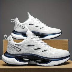 Men's Knit Running Shoes Lace Up Soft Sole Sneakers