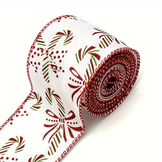 Christmas Candy Peppermint Wired Edge Ribbon 4 57 Meter