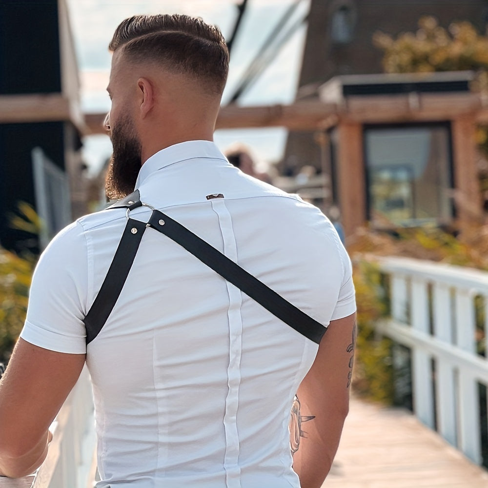 Men's Punk Body Chest Harness PU Leather