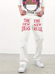 Wide Leg Jeans Men s Casual Street Style Baggy Jeans With Pockets