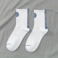Letter Print Sports Socks Crew Street Socks
