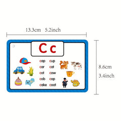 Alphabet Phonics Flash Cards Writing Practice Educational for Kids