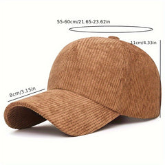 Corduroy Baseball Cap Casual Sun Hat