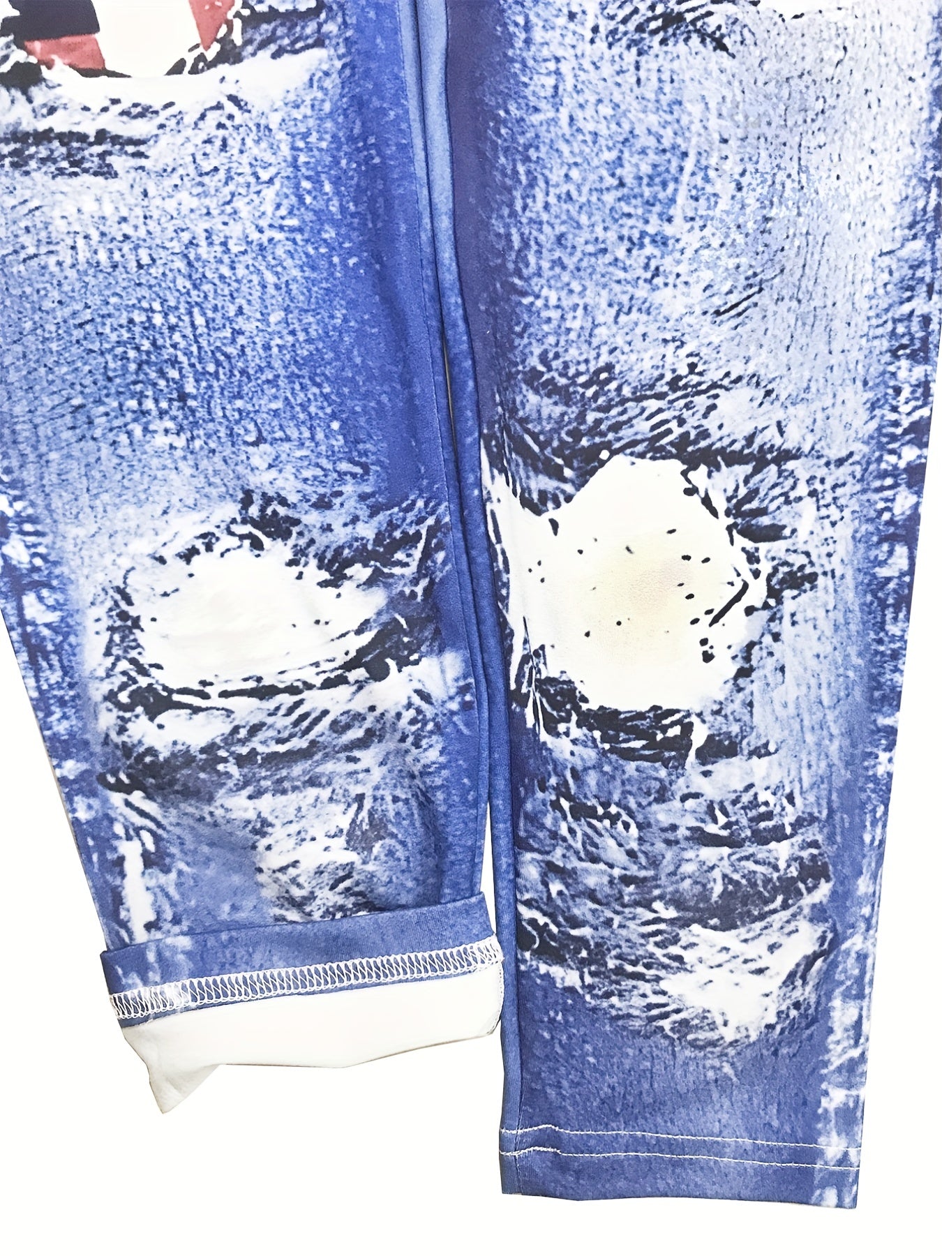 American Flag Denim Print Skinny Leggings Women's Clothing