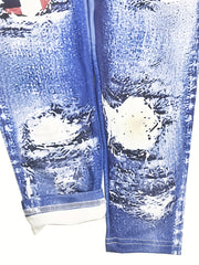 American Flag Denim Print Skinny Leggings Women's Clothing