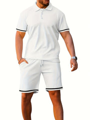Men's Casual Suit: Short Sleeve Shirt & Breathable Shorts