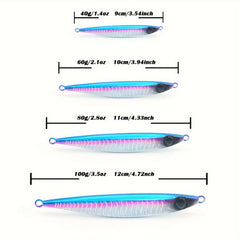 5PCS Deep Sea Fishing Iron Plate Bait Lure Luminous Reflective