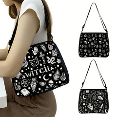 Skull Scary Halloween Elements Shopping Bag Portable Shoulder Bag