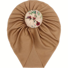 Threaded Ball Head Printed Halogen Gate Baby Headscarf