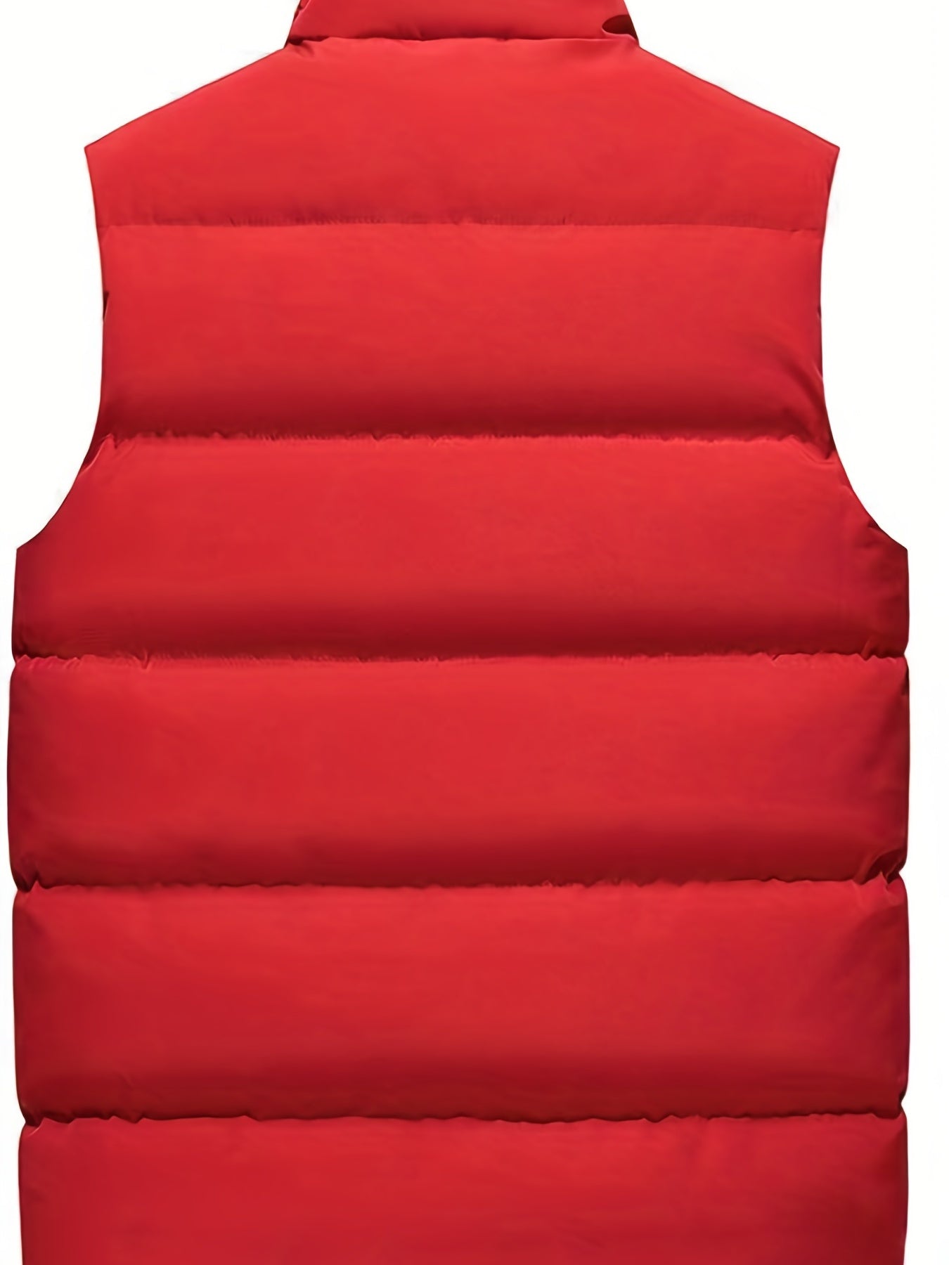 Unisex Winter Vest Men's Zipper Pockets Stand Collar Zip Up Vest