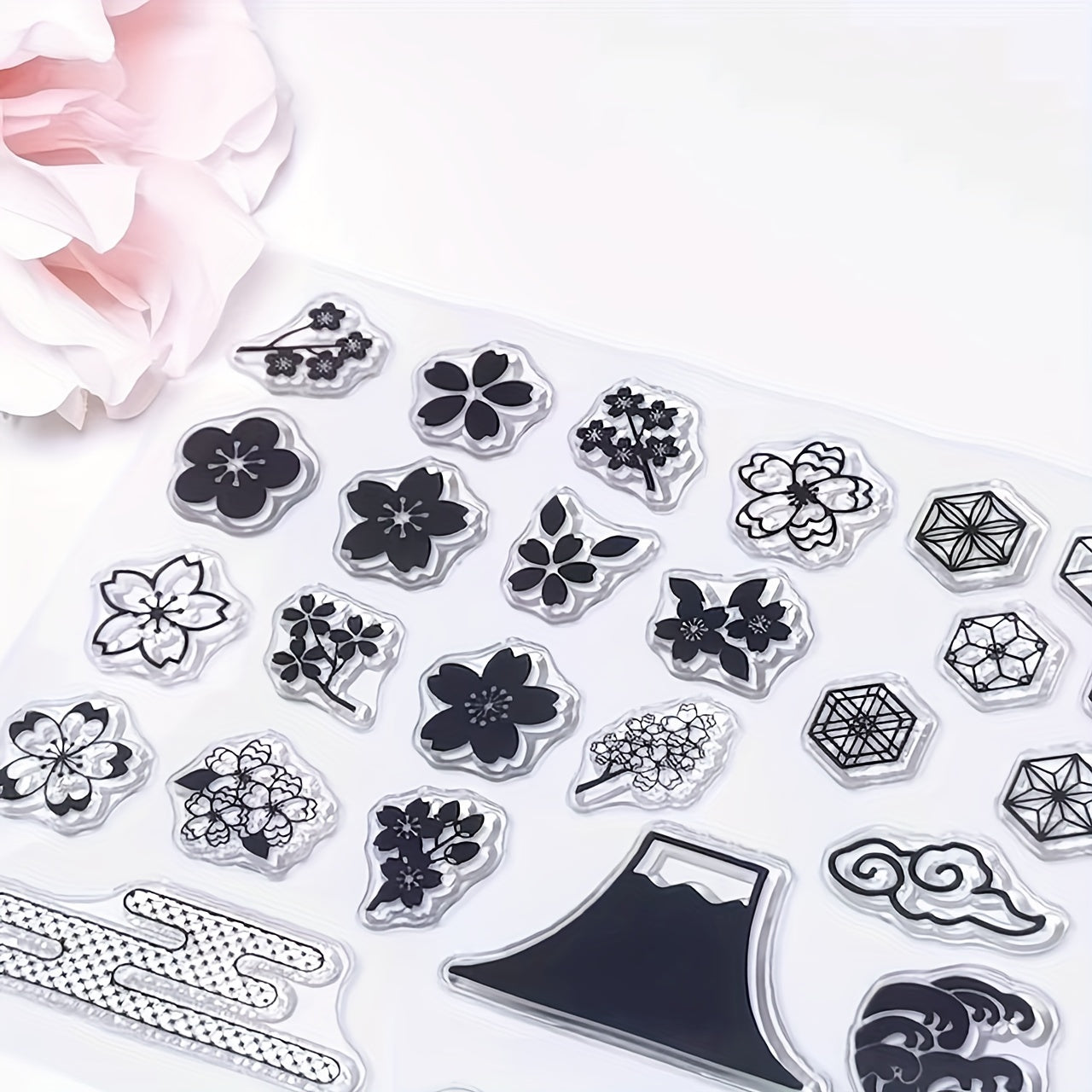 Bamboo Art Pattern Clear Stamp For Card Making