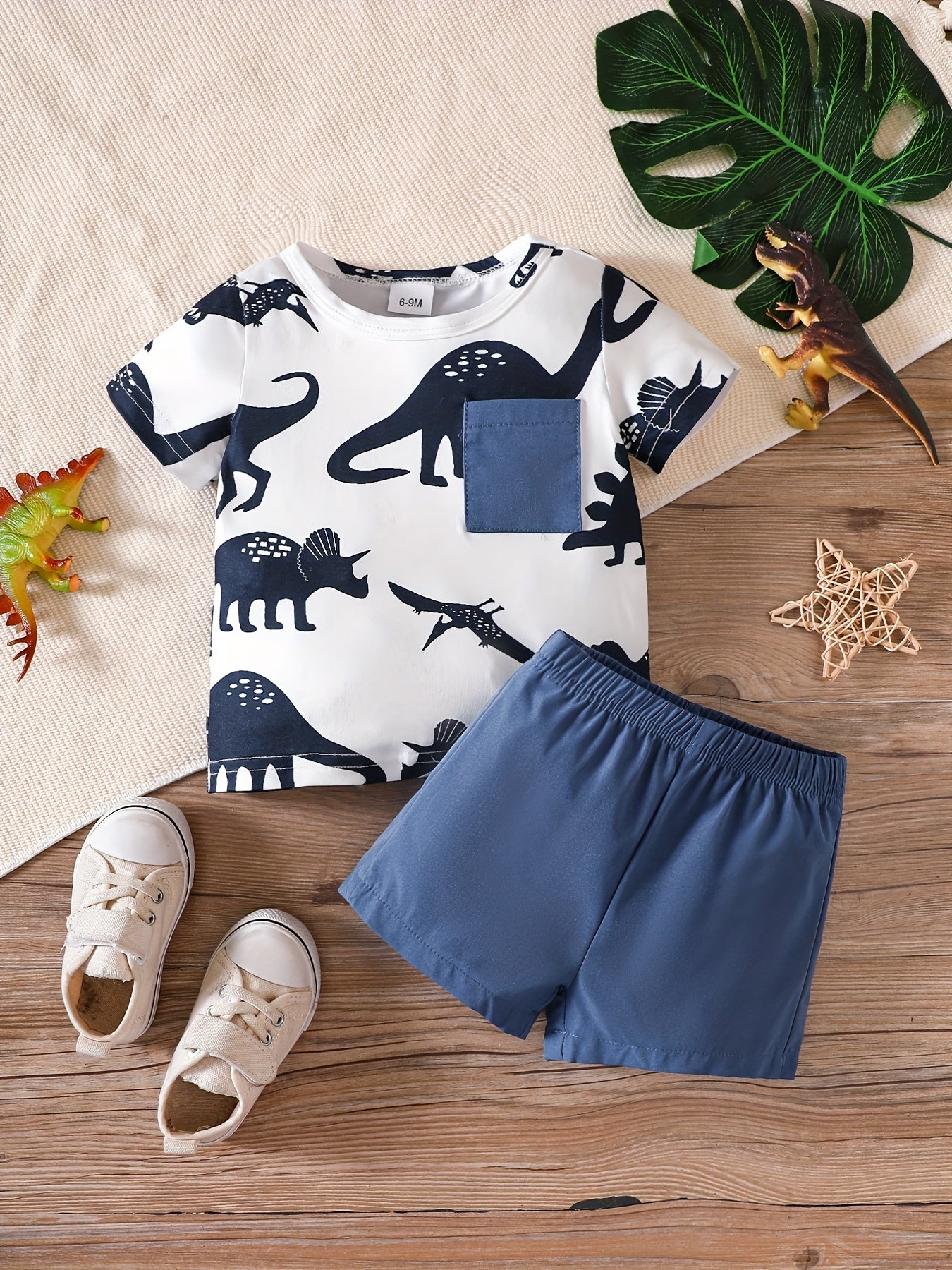 Baby Boy Cartoon T-shirt & Shorts Suit Summer Outfit