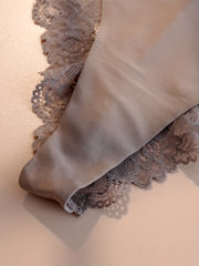 Contrast Lace Solid Panties Sexy High Stretch Plus Size