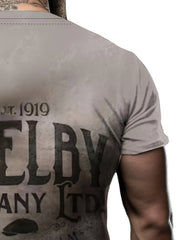 Men's Graphic Tee SHELBY Pattern Print Short Sleeve Comfy T Shirt