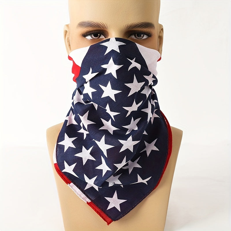 Men's Striped Square Scarf for Winter Outdoors